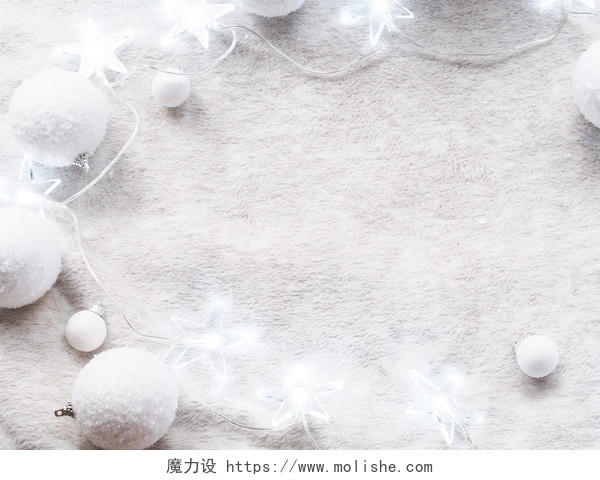 极简冬天新年圣诞节装饰背景图片